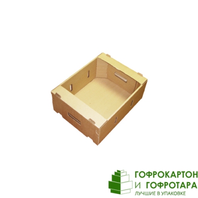 Лоток из гофрокартона бурый Т-23. Размер: 435х287х157 мм.